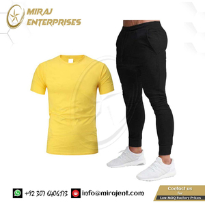 เซ็ตเสื้อยืดคอกลม + กางเกงสำหรับผู้ชายชุดวอร์มลำลอง2ชิ้นเสื้อยืดพิมพ์ลายสำหรับผู้ชาย - Product Image 3