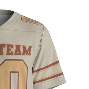 Maillots de football personnalisés en usine 100% polyester col en V chemises de football par sublimation - Product Image 6