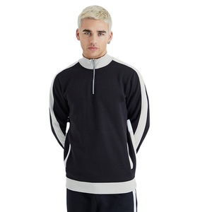 Sweat-shirt en coton personnalisé à demi-zip, design mode avec deux poches, modèle 2026, uni, très vendu, vêtements d'hiver pour hommes - Product Image 1