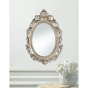Miroir mural décoratif créatif de printemps Article cadeau parfait pour les fonctions de célébration Conception moderne de travail du métal Ajouter un intérieur royal - Product Image 1