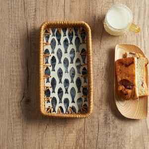 Decoración Nácar Incrustaciones Hechas a Mano Vajilla de Comedor Decorativa Rectángulo Cuadrado Bandeja de Servicio - Product Image 3