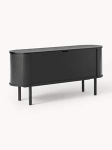 Modern Style Wooden <b>Sideboard</b> Black Color Finish for Indoor Home Living Furniture - Product Image 2