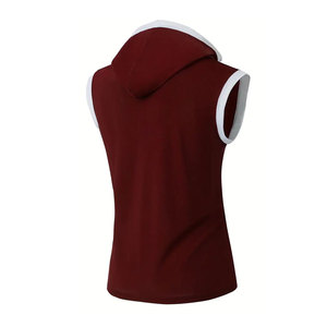 Vente en gros de sweats à capuche d'été pour hommes, pulls ajustés pour hommes, sweats à capuche de musculation sans manches pour la salle de sport, sweats à capuche personnalisés - Product Image 4