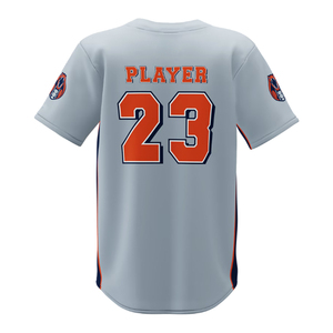 100% Polyester Mesh Solid Herren Baseball Uniform Sport Sommer Blank Schnellt rocknend Atmungsaktiv Lose Knopf verschluss Baseball Trikot - Product Image 2