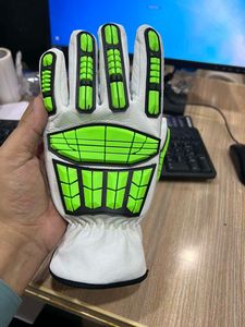 Gant en cuir de chèvre pleine fleur de haute qualité, résistant aux chocs TPR, niveau de protection contre les coupures A7 - Product Image 2