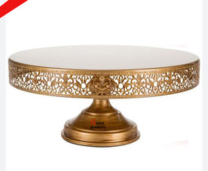 unique look golden finished metal stainless steel <b>cake</b> <b>stand</b> for hotel restaurant and bar - Product Image 3