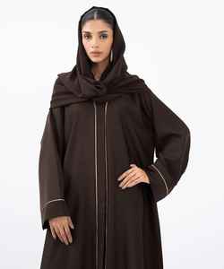 Nouvelles robes Abaya de luxe Dubaï 2025, à devant ouvert, pour femmes, vêtements islamiques modestes en polyester 2 pièces pour l'été - Product Image 6
