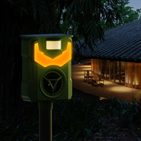 Répulsif Solaire Ultrasonique Étanche pour Animaux avec Lumière Nocturne Automatique Clignotante LED – Dissuasion Humaine des Nuisibles pour Oiseaux et Chats