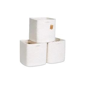 Panier de rangement élégant en macramé tissé à la main à la perfection et idéal pour l'organisation décorative et fonctionnelle de la maison - Product Image 5