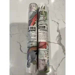 Bordure de papier peint décoratif York Bird Cardinals pré-collé 10 mètres Lot de 2 panneaux muraux et planches - Product Image 1