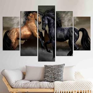 Tableau imprimé sur toile élégant : Décoration de bureau style ferme moderne, LOT DE 5 TOILES ASSORTIES - Product Image 1