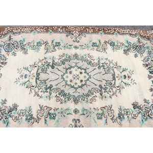 Alfombra Turca Vintage de 3.9x6.7 pies, Alfombra de Lana Marrón - Product Image 5