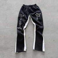 Pantalon de jogging évasé à carreaux style hip-hop personnalisé pour hommes, respirant et empilé, idéal pour l'été