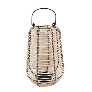 Lot de 3 lanternes décoratives en fer et jute couleur rouille lanterne suspendue de petite taille pour la maison et la décoration de fête à la main - Product Image 4