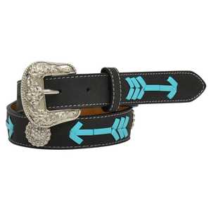 Ceinture robuste en cuir pleine fleur flèche turquoise Premium peau de vache Conchos personnalisés conceptions ceintures de luxe prêt à expédier unisexe - Product Image 4