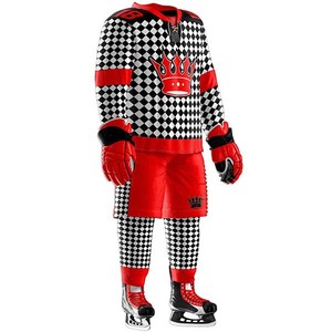 Meilleur matériau, uniformes de hockey sur glace à sublimation imprimée sur mesure, fabrication supérieure avec nom de l'équipe OEM, nouveau arrivé à faible taux - Product Image 4