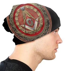 Gorro Masónico de Punto para Adultos, de la 3ra Dírección Masónica, con Joyas Plateadas, Transpirable, Impermeable, Color Personalizado, para las 4 Estaciones - Product Image 5
