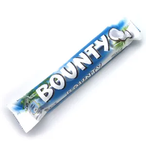 BOUNTY MILK CHOCOLATE Full Box of 24 Bars Candy Bulk Packaging Food Solid Biscuit Color