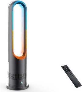 Ventilador de Torre sin Aspas con Protección Térmica, Motor de CC de Ahorro de Energía, Ventilador de Circulación Silencioso y Delgado con 8 Niveles de Ajuste de Flujo de Aire - Product Image 2