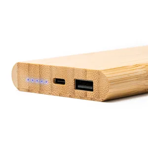 Powerbank Wireless in Bambù Albettone, Gadget Promozionali Personalizzati - Product Image 2