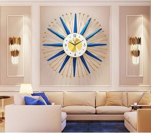 Meilleure vente horloge murale décorative en fer, utilisation de décoration murale circulaire, horloge suspendue de styliste pour salon et bureau - Product Image 3