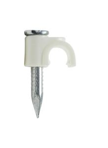 Scatola da 10 fermacavi rotondi bianchi da 8 mm. (Electro DH 31.653/8/BOX) - Product Image 1