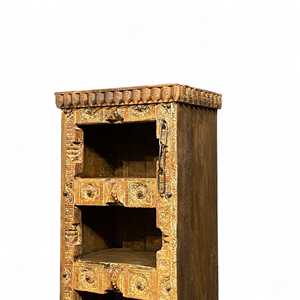 Traditional WOODEN BOOKSHELF <b>Vintage</b> Bookshelf handcrafted elegance living room Mix & Match Decor - MOQ 1 Container Only - Product Image 5