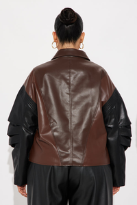 Chaqueta de Motocicleta para Mujer, Moda de Invierno, Tejido Liso Teñido, Transpirable, Impermeable, Talla Grande, Abrigo Elegante para Chicas - Product Image 2