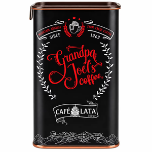 Café Molido Especial Premium del Abuelo Joel, Lata de 350g, 100% Arábica, Mezcla de Granjas Brasileñas, Tueste Medio, Proceso Natural, Chocolate - Product Image 1