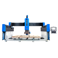 Machine de découpe CNC 5 axes pour le traitement de la pierre, scie à carreaux pour granit, pierre tombale, marbre avec moteur
