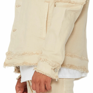 Veste en jean super personnalisée pour hommes veste en coton de créateur décontractée manteaux en jean à fermeture boutonnée OEM veste en jean pour hommes tenue décontractée - Product Image 6