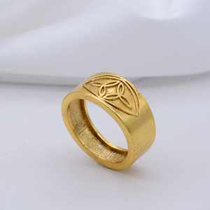 À la mode 14k or rempli Dainty minimaliste Designer bague de fiançailles en gros laiton femmes mode bijoux fêtes anniversaires - Product Image 3