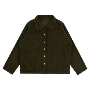 2025 Street Fashion abrigos de pana para damas niñas hecho a medida Venta caliente chaquetas de moda forro de piel Turn Cotton Printed - Product Image 2