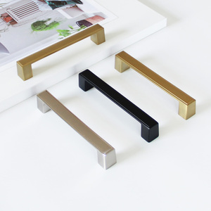 Modern Stainless Steel Bathroom Cabinet Pulls Luxury Gold <b>Black</b> Silver Drawer Handles Minimalist Kitchen <b>Cupboard</b> Furniture - Product Image 1