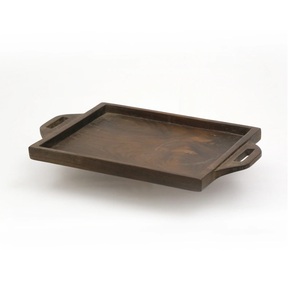 Bandeja de madera Rectangular hecha a mano de nogal única de diseño personalizado de alta calidad para cocina, comida y desayuno, bandeja de madera para servir - Product Image 3