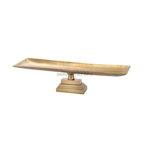 Plateau de service rond moderne argenté avec un design empilé unique et une finition élégante Affichages élégants pour divertir les invités - Product Image 6