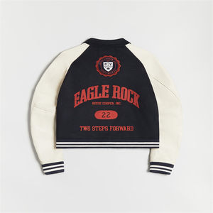 Chaqueta de bombardero universitaria de calle para hombre con logotipo personalizado OEM, chaquetas de béisbol con letras bordadas y parches de chenilla del fabricante - Product Image 2