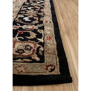 Alfombra Kasbah Gris y Negra de Lana y Viscosa, Tejida a Mano, Suave, Modelo Top-1504, para Hogar, Comedor, Sala de Estar, Viajes - Product Image 4