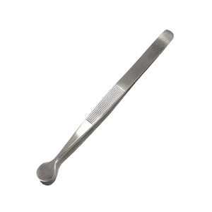 Pince à perles professionnelle en acier inoxydable de 5,75 pouces, poignée texturée, pointe peu profonde de 14 mm pour piercing, accessoire de maquillage permanent - Product Image 3