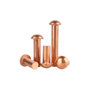 Rivet en cuivre massif métrique M6 M8 M10, raccord décoratif antique pour drainage de toiture - Product Image 1