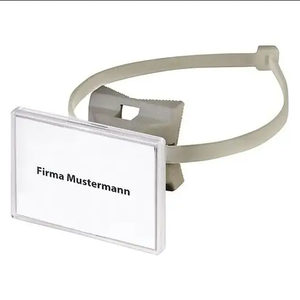 Supporto per segnali Quick incl. fascia di tensione e copertura KST grigia per tubi fino a Ø 200 mm - Product Image 1