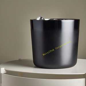 Seau à glace noir à paroi unique pour la maison Restaurant Hôtel Bars Accessoires Boisson Refroidissement Baignoire Champagne Boissons Refroidisseur Seaux - Product Image 2