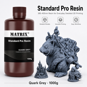 Résine photopolymère UV standard Pro 385-405nm pour imprimantes 3D LCD, miniatures détaillées, modèles de présentation et packs de 1000g - Product Image 1