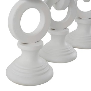 Wooden <b>Candle</b> <b>Holder</b> White Chain Design for Living Room Decor Clean Look Tabletop Decorative Home Styling Wholesale From India - Product Image 2