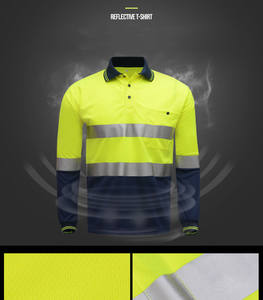 Camiseta Polo de Seguridad Personalizada de Manga Larga o Corta, Ropa de Seguridad Reflectante de Alta Visibilidad, Uniforme de Construcción, Camiseta Polo de Trabajo - Product Image 2