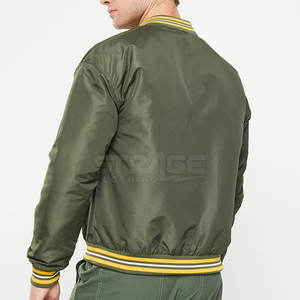 Veste bomber d'hiver pour homme, service OEM, conception de logo personnalisé, toile, col montant, logo frontal, haute qualité, écologique, légère - Product Image 2