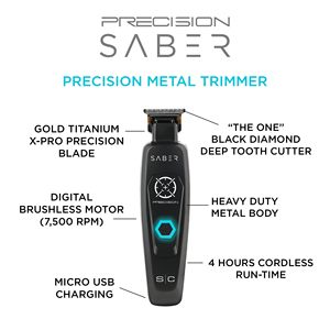 Tondeuse à cheveux sans fil professionnelle, moteur numérique sans balais, corps entièrement métallique, précision, alimentation USB, portable pour usage domestique - Product Image 3