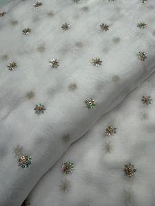 Fashionable Space Silk Material with <b>Rainbow</b> Detailing Ideal for Festive Wear Designer Outfit and Boutique Garment Collection - Product Image 2