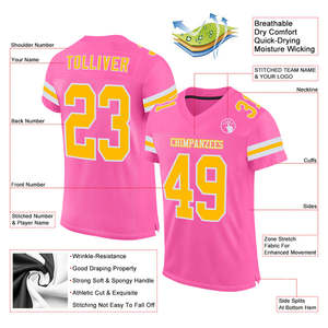 Durable American Football Jersey Youth Game Day Fit para Club School Practice Training Team Uniforme personalizado - Product Image 4