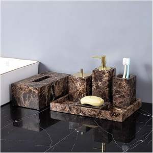 Juego de baño de resina pulida de lujo de calidad superior hecho a mano para colección de regalos accesorios de baño y decoración en Low Coast - Product Image 1